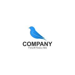 bird logo template design vector, illustration silhouette