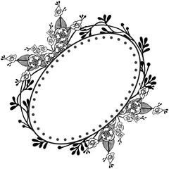 Decoration pattern of floral frame, beautiful, cute, unique, for various design cards. Vector