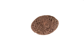 Pumice stone for spa and bathroom isolated on a white background.
