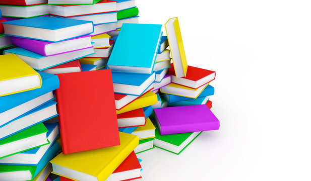 Stack of books - 3d render