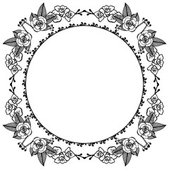 Various shape wallpaper of card, with drawing beautiful, cute of floral frame. Vector