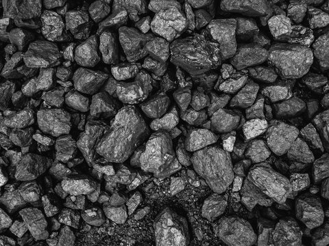 Pieces of black coal. Background image.