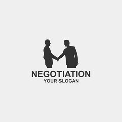 business, deal, logo template design vector illustration silhouette