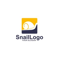 Obraz premium snail logo template design vector illustration silhouette