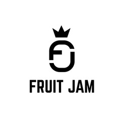 Initial letter FJ pineapple shape fashion logo design