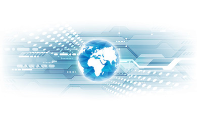 vector digital global technology concept, abstract background