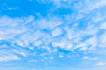 clouds in the blue sky.