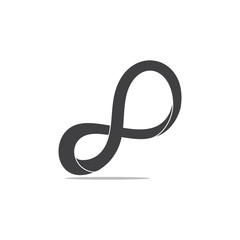 simple infinity lines flat 3d abstract motion logo vector