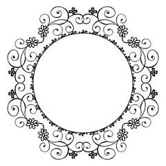 Wallpaper cute, beautiful floral frame, design various cards. Vector