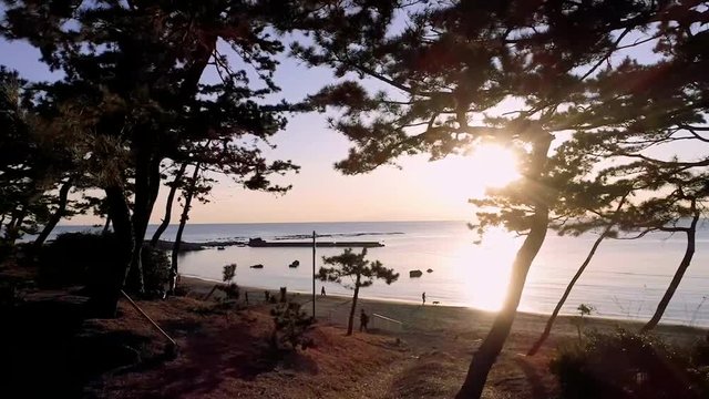 4K 空撮動画　葉山一色海岸