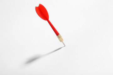 Red dart arrow for game on white background
