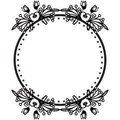 Design beautiful ornament of flower frame, wallpaper decoration of cards. Vector