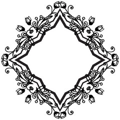 Design beautiful ornament of flower frame, wallpaper decoration of cards. Vector