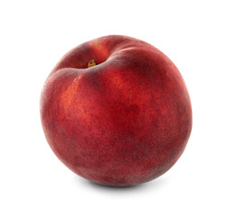 Delicious ripe sweet peach isolated on white