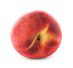 Delicious ripe sweet peach isolated on white
