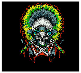 Skull Ride Design For T-Shirt