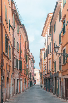 Alleyway in Carrara, small town in Tuscany. Italy.