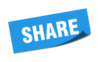 share sticker. share square isolated sign. share