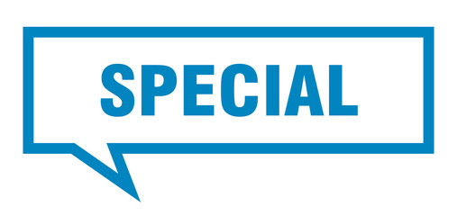 special sign. special square speech bubble. special