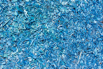 Blue background texture tree decor. Sawdust wallpaper.