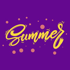 Summer. Lettering phrase for postcard, banner, flyer.