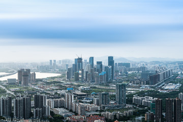 Fototapeta na wymiar Shenzhen Qianhai Financial Free Trade Zone under construction