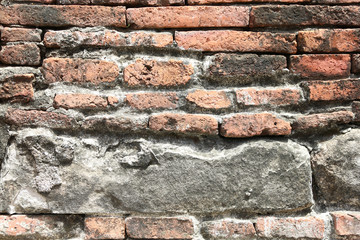 old red brick wall background