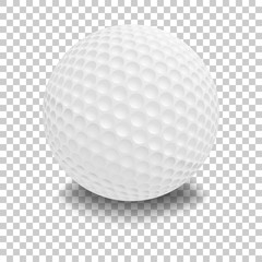 Golf ball isolated on white.