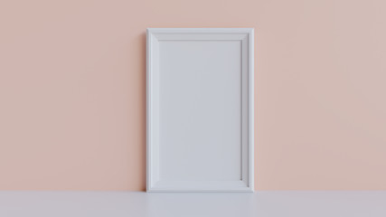 Picture frame mockup 3d render