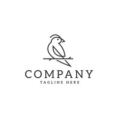 Bird Cardinal logo design template - Vector