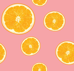 seamless orange fruit pattern