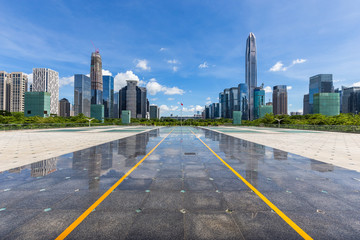 Fototapeta na wymiar Cityscape of Shenzhen City, Guangdong Province, China