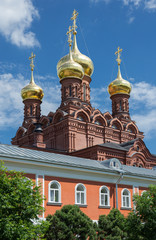 Christian monastery in the ancient Russian town of Sergiev Posad