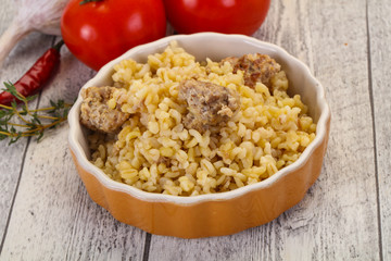Bulgur with meat