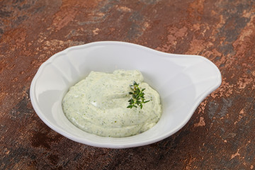 Cottage cream snack with herbs