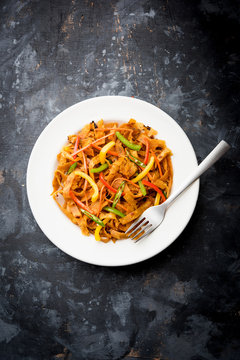 Leftover Chapati noodles also known as fodnichi holi or Upma is a great substitute for traditional unhealthy noodles for kids, selective focus