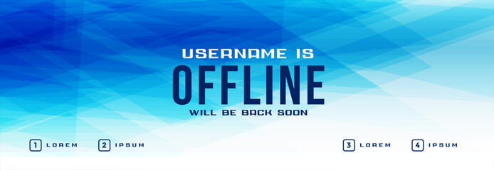 abstract blue geometric banner design