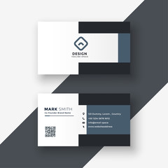 elegant geometric gray business card design