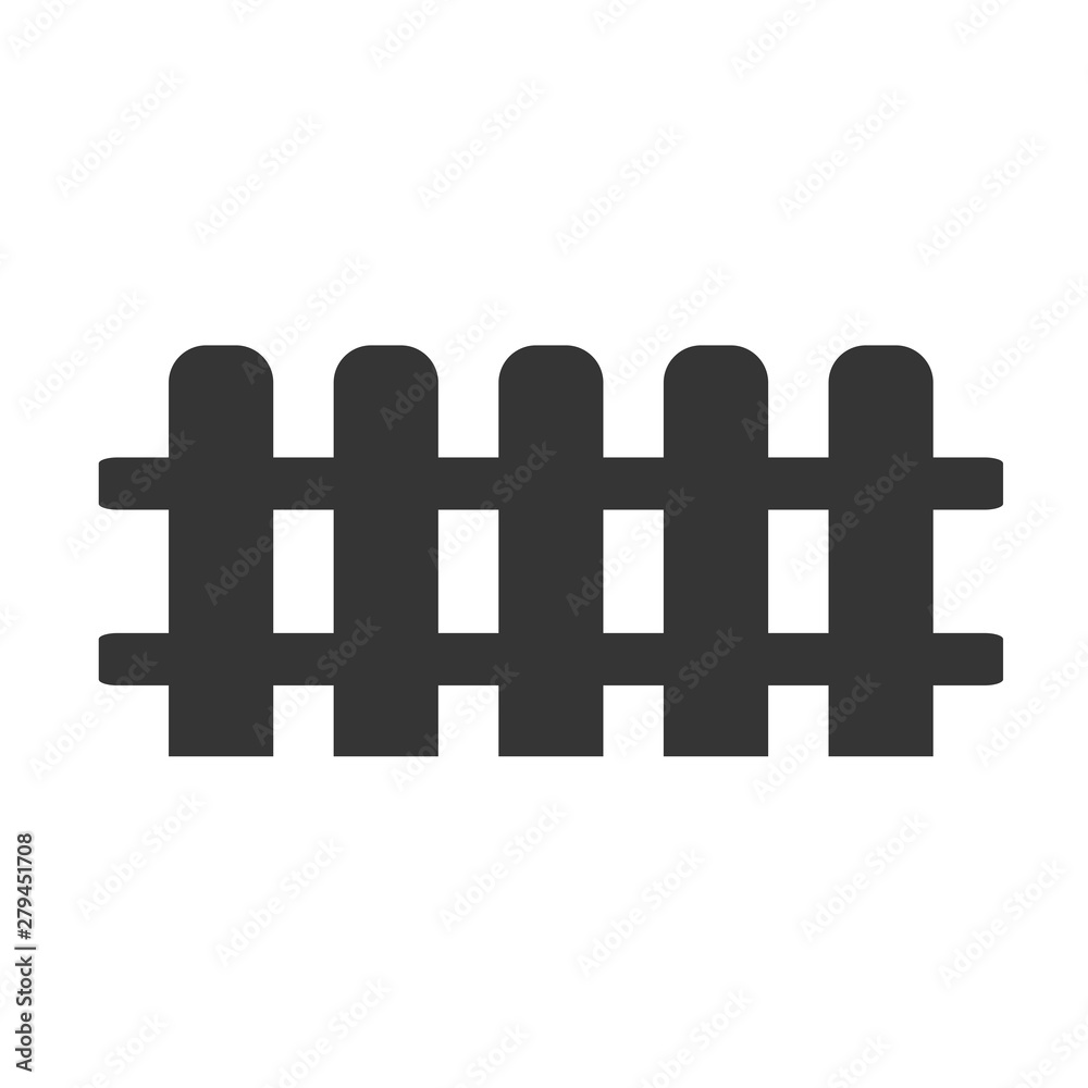 Poster fence icon trendy template color editable. fence symbol vector sign isolated on white background. si