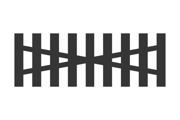 Fence icon trendy template color editable. Fence symbol vector sign isolated on white background. Simple logo vector illustration for graphic and web design.