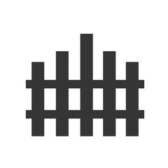 Fototapeta premium Fence icon trendy template color editable. Fence symbol vector sign isolated on white background. Simple logo vector illustration for graphic and web design.