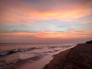 sunset on beach