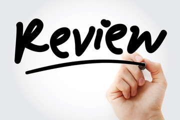 Review text with marker