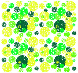 abstract colorful circles, textured seamless pattern