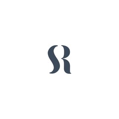 S and R Logo Design Vector
