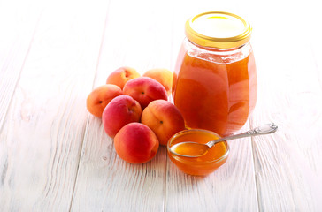 Fresh homemade apricot jam