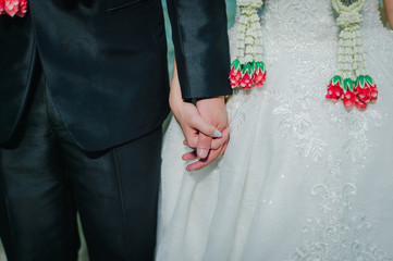 Hands of man and woman for together.