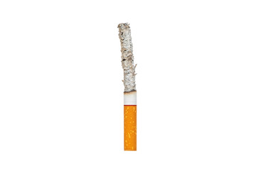 Burned Almost Cigarette on iSolated White Background
