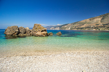 Vouti beach, Kefalonia island, Greece.