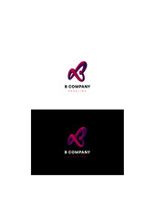 B letter company logo template.